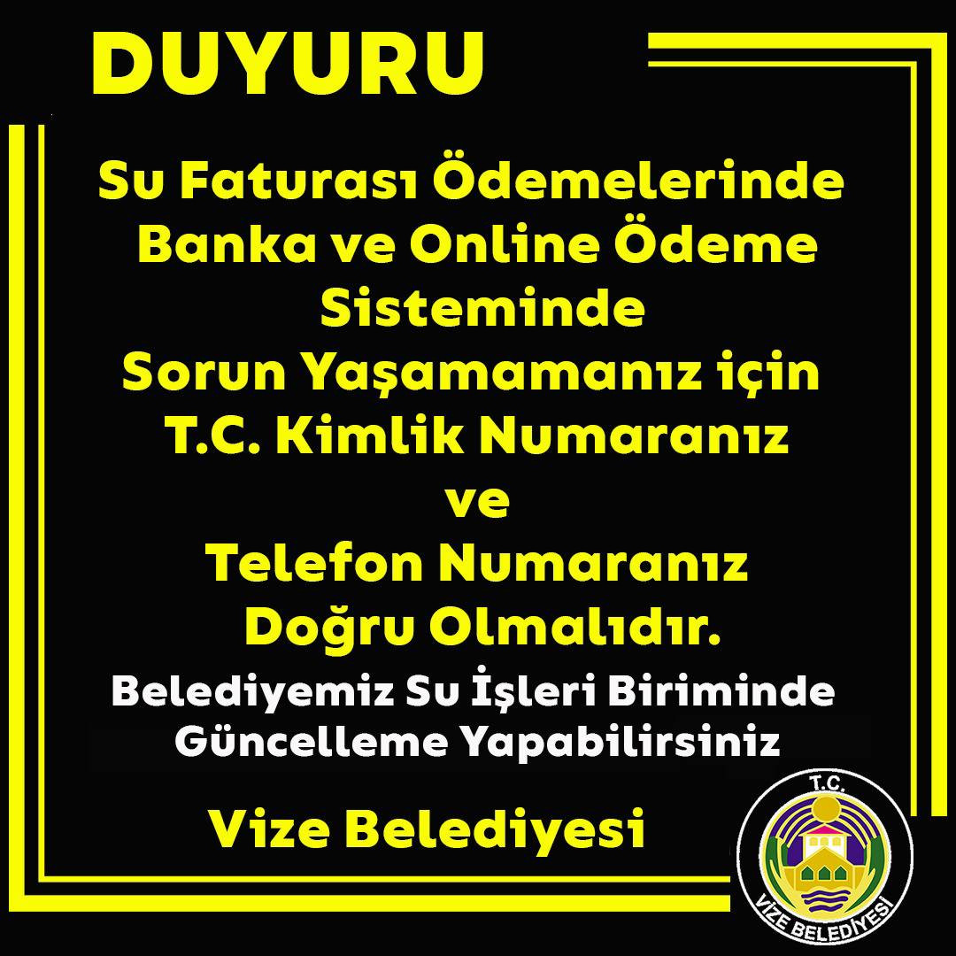 SU ABONELERİMİZİN DİKKATİNE