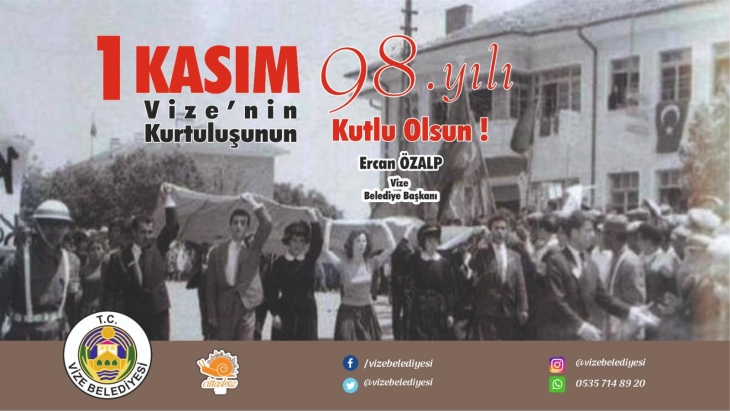 1 KASIM İLÇEMİZİN DÜŞMAN İŞGALİ'NDEN KURTULUŞU'NUN 98. YILI KUTLU OLSUN