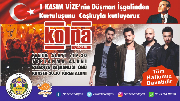 1 KASIM KURTULUŞ BAYRAMI FENER ALAYI VE KONSER PROGRAMI