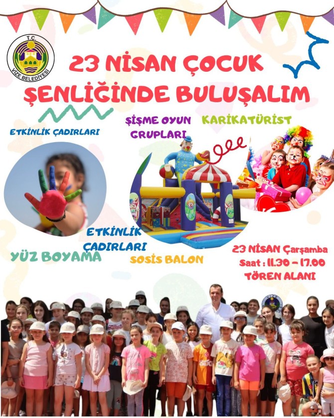 TÜM ÇOCUKLARIMIZI 23 NİSAN ÇOCUK ŞENLİĞİ’NE DAVET EDİYORUZ
