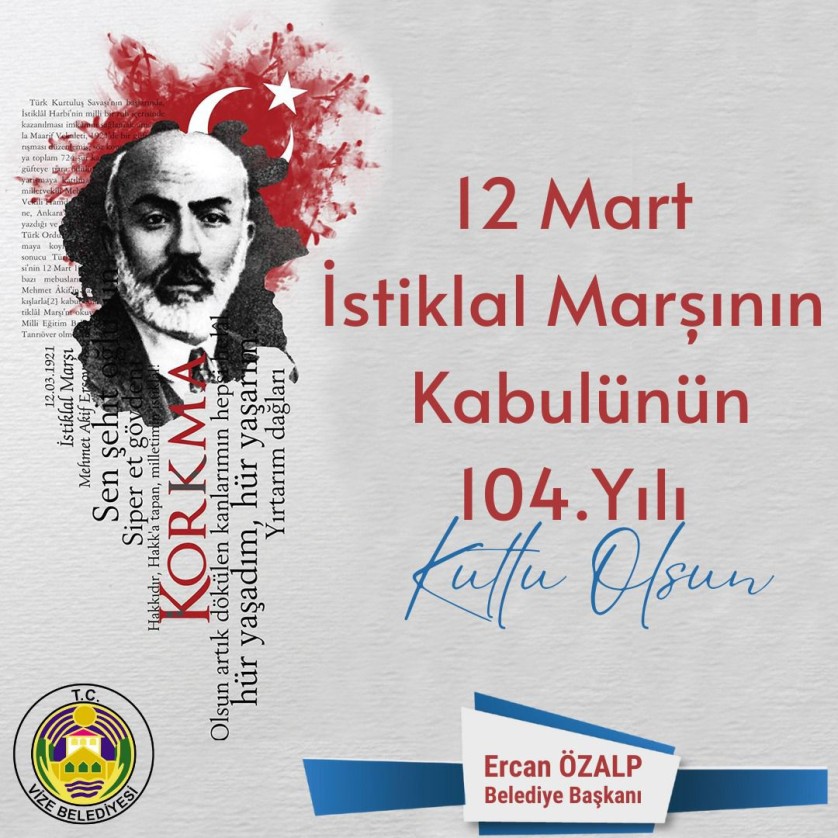 İSTİKLAL MARŞIMIZIN KABULÜ'NÜN 104. YILI KUTLU OLSUN