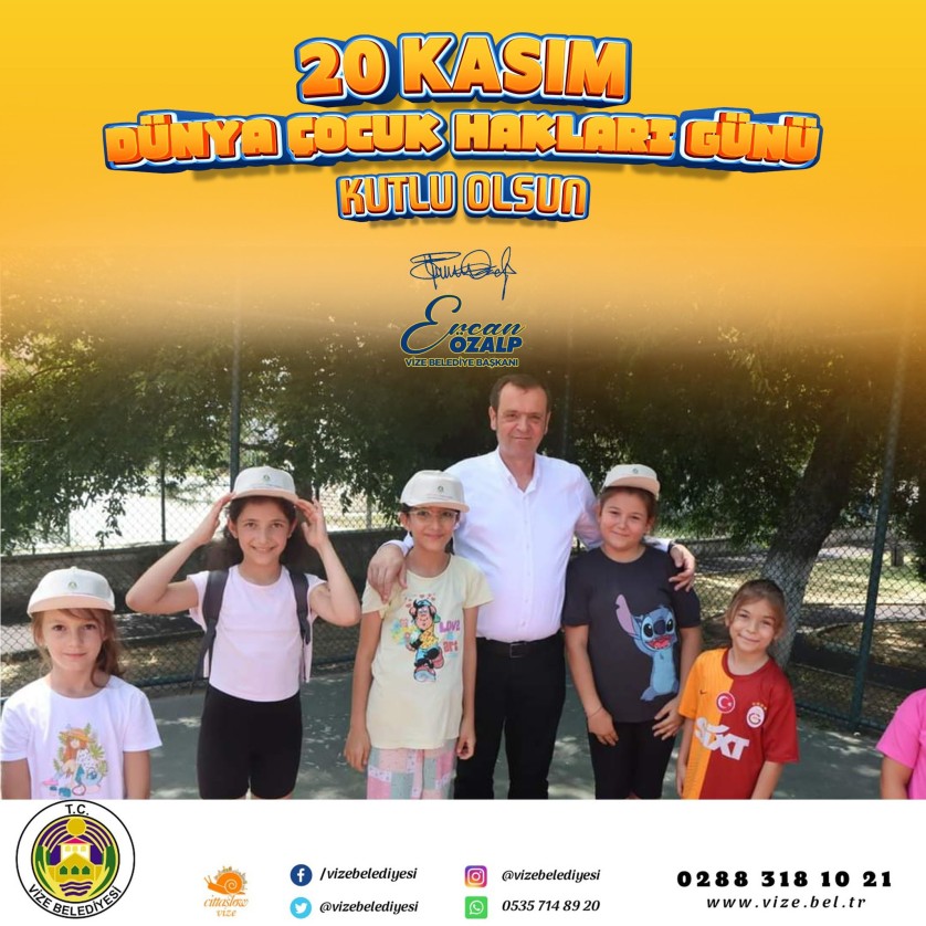 20 KASIM DÜNYA ÇOCUK HAKLARI GÜNÜ KUTLU OLSUN