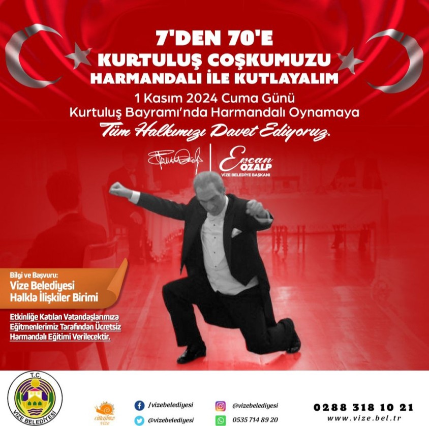 KURTULUŞ COŞKUMUZU 7'DEN 70' HARMANDALI İLE KUTLAYALIM