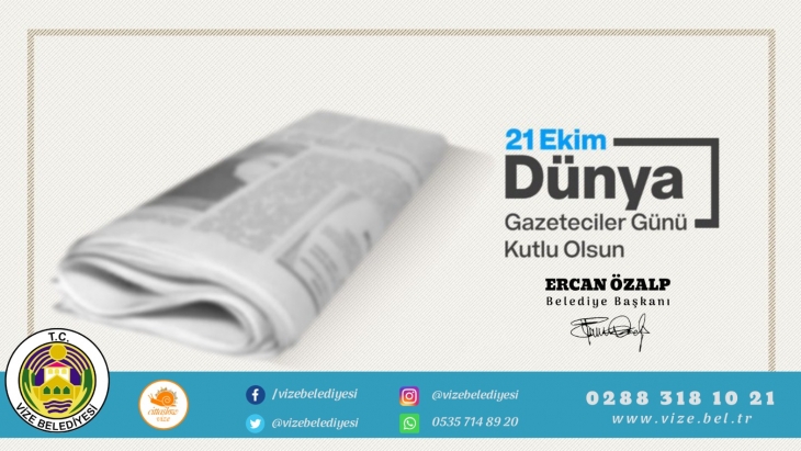 21 EKİM DÜNYA GAZETECİLER GÜNÜ KUTLU OLSUN