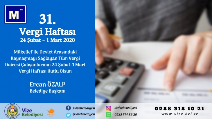 24 Şubat-1Mart Vergi Haftası Kutlu Olsun