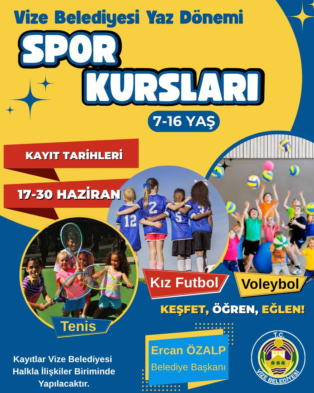 YAZ DÖNEMİ SPOR KURSLARI BAŞLIYOR