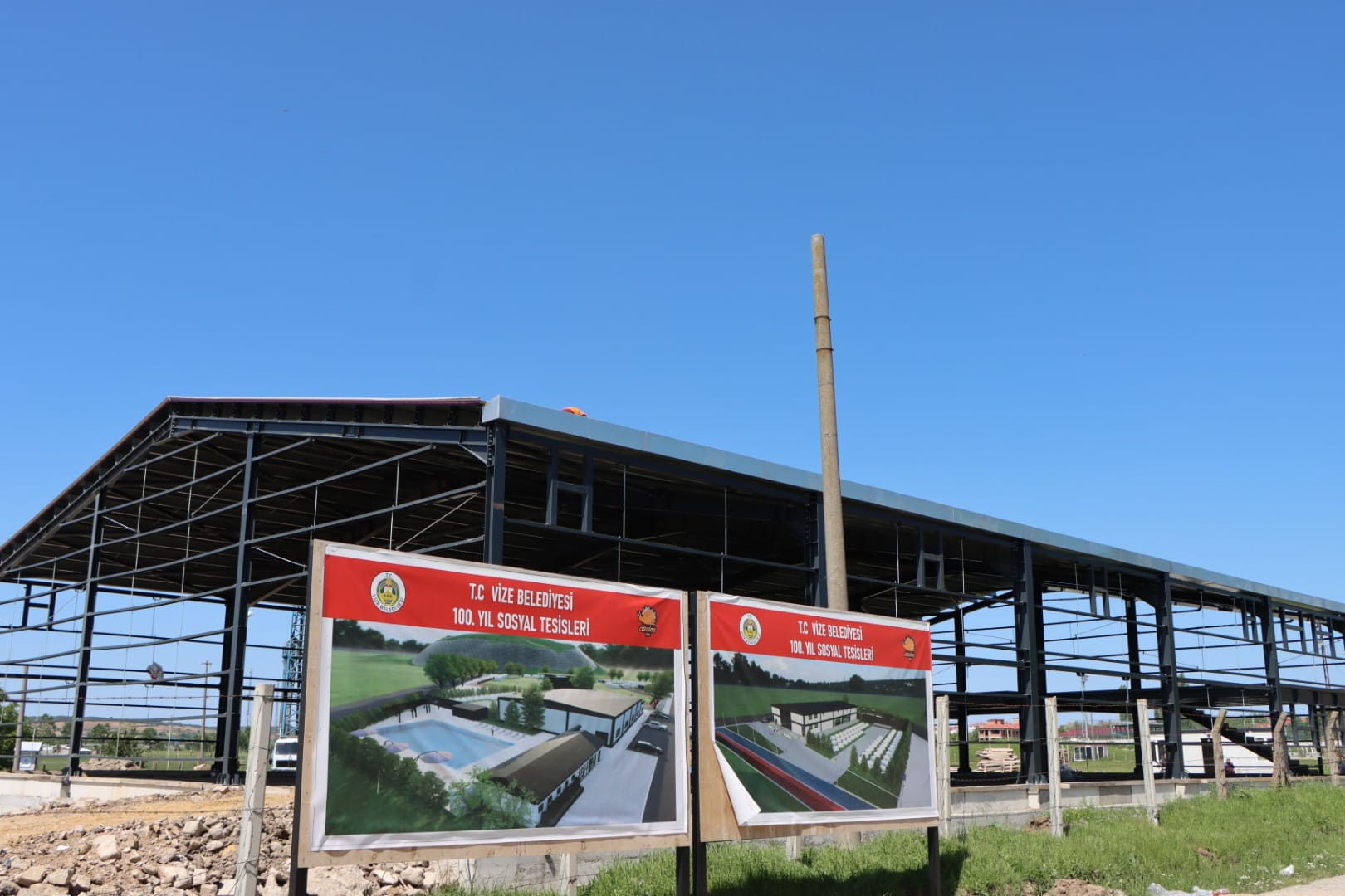 VİZE BELEDİYESİ 100. YIL SOSYAL TESİSLERİ YAPIMINDA SONA YAKLAŞILIYOR