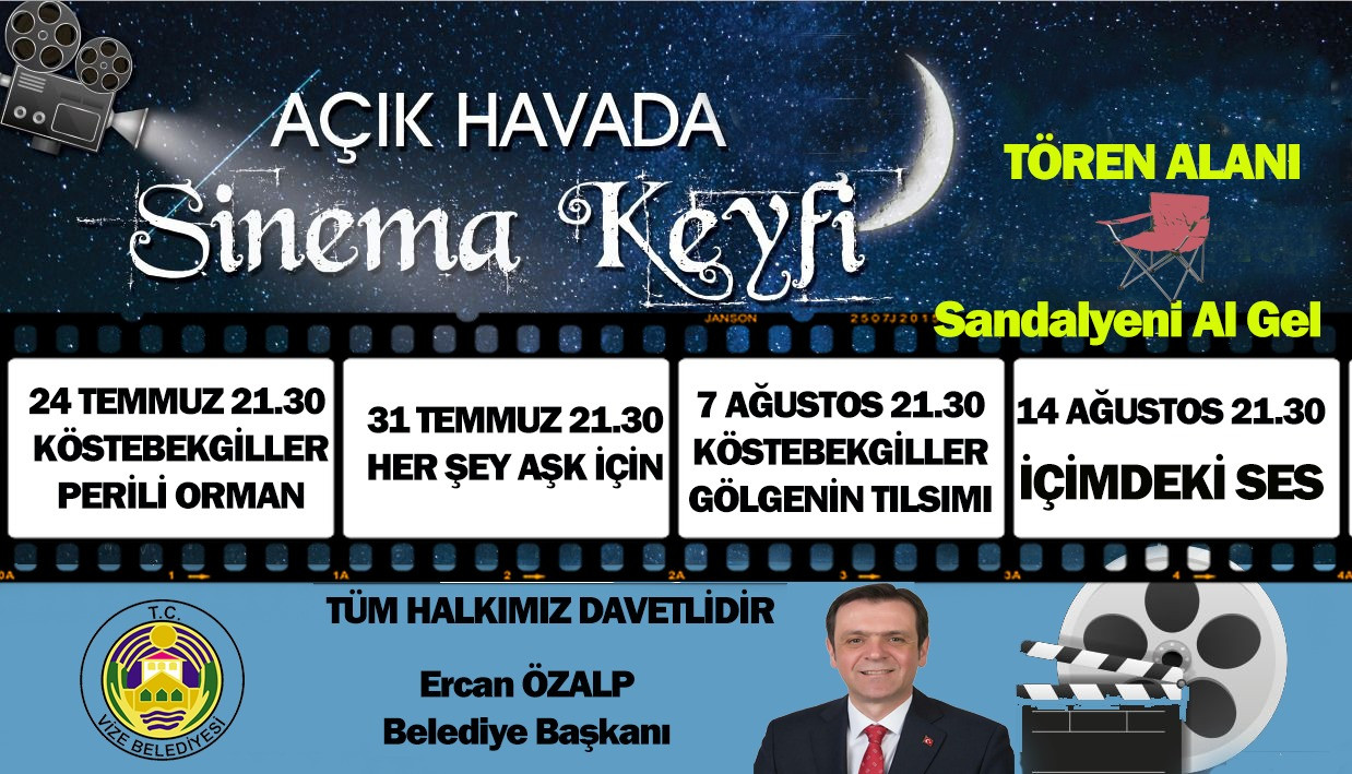 AÇIK HAVA SİNEMA GECELERİ BAŞLIYOR