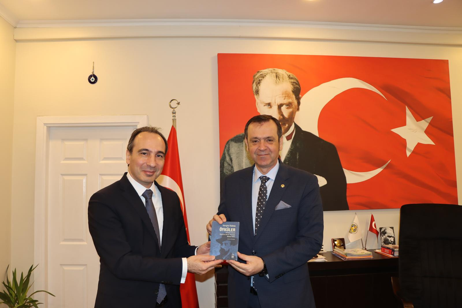 YUNANİSTAN EDİRNE KONSOLOSU BAŞKAN ÖZALP'İ ZİYARET ETTİ