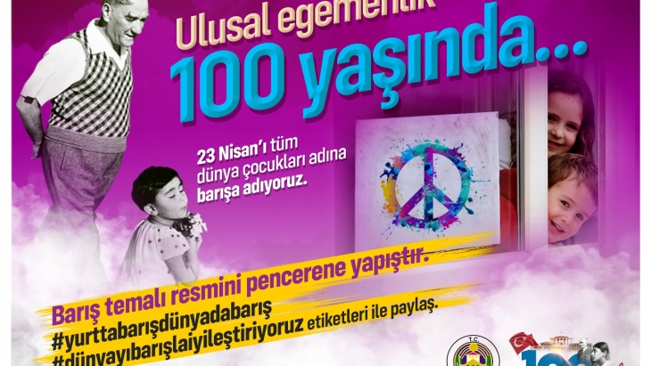 BARIŞ TEMALI RESMİNİ PENCERENE YAPIŞTIR,PAYLAŞ