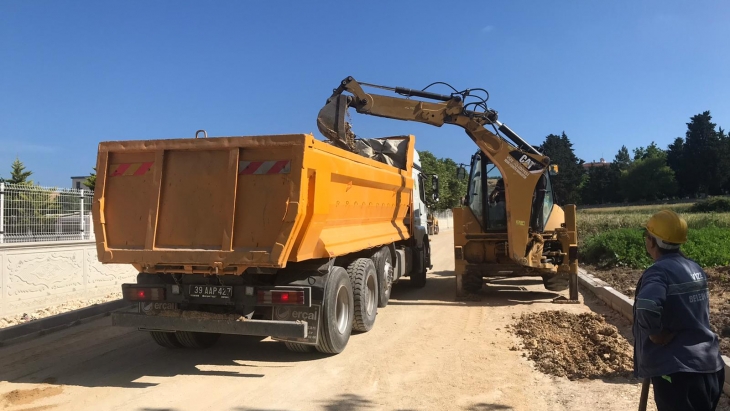 HASTANE YOL YAPIM ÇALIŞMALARI DEVAM EDİYOR
