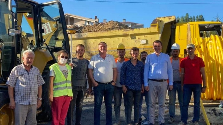 İLÇEMİZDE DOĞALGAZ ÇALIŞMALARI BAŞLADI