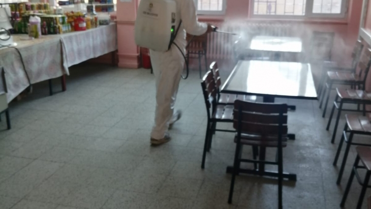 OKUL KANTİNLERİ DEZENFEKTE EDİLDİ