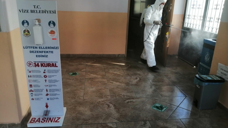 OKULLARIMIZDA DEZENFEKTE ÇALIŞMALARINI GERÇEKLEŞTİRDİK