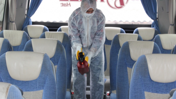 OTOGARDA DEZENFEKTE NOKTASI OLUŞTURULDU