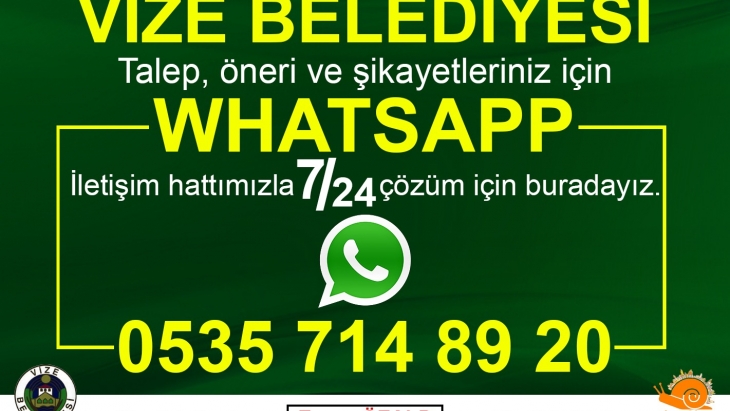 VİZE BELEDİYESİ WHATSAPP HATTI