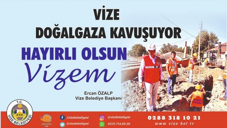 VİZE’DE DOĞALGAZ ÇALIŞMALARI BAŞLADI