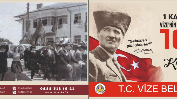 VİZE'NİN DÜŞMAN İŞGALİNDEN KURTULUŞU'NUN 100. YIL KUTLAMA PROGRAMI
