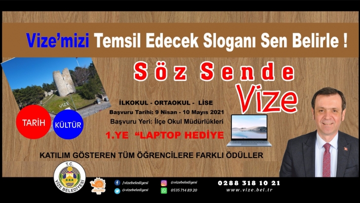 VİZE'Yİ TEMSİL EDECEK SLOGANI SEN BELİRLE