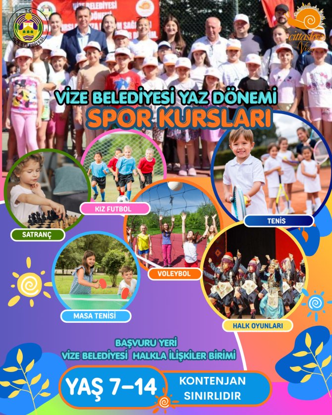 ÇOCUKLARIMIZI SPOR DOLU BİR YAZ DÖNEMİ BEKLİYOR
